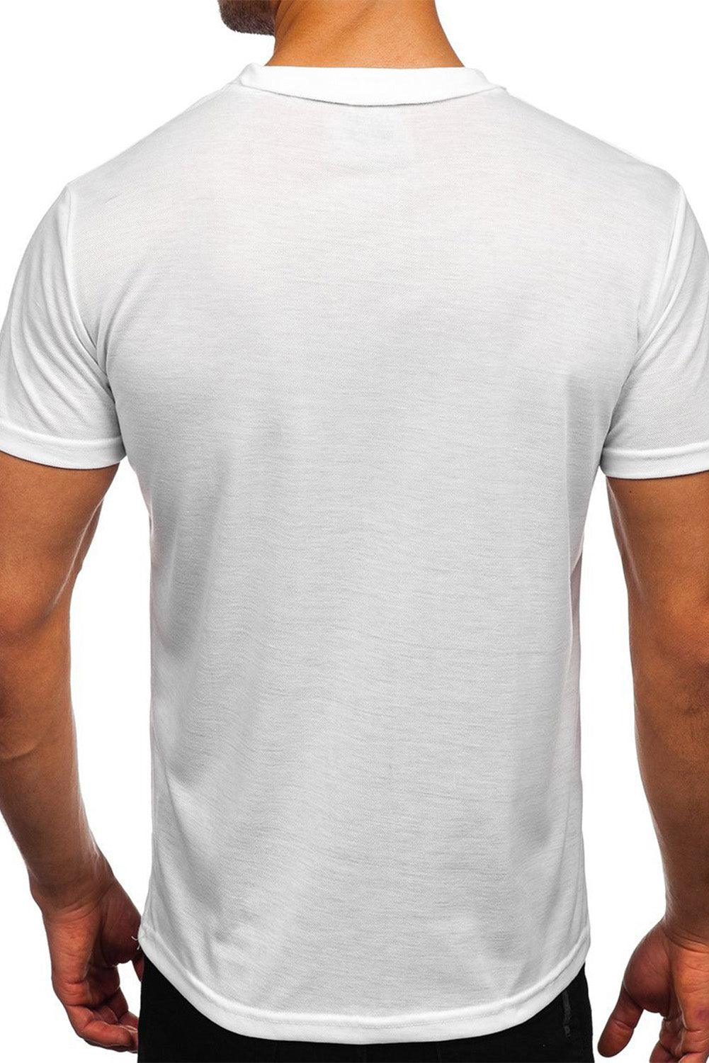 Whale Tail Mountain Print Short Sleeve Men's Polo Shirt - L & M Kee, LLC