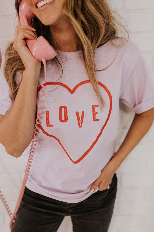 Sequin Heart Graphic Tee - L & M Kee, LLC