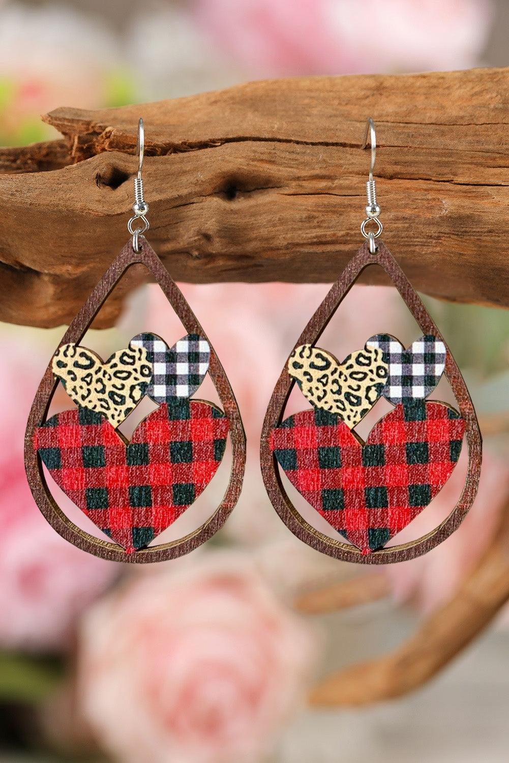 Heart Shape Hollowed Valentine's Day Earrings - L & M Kee, LLC