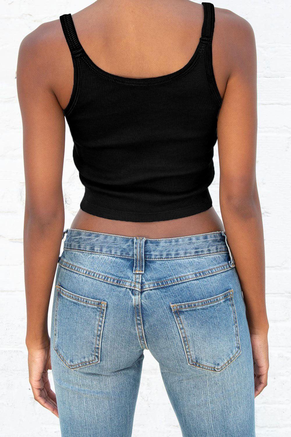 Ribbed Knit Cropped Tank Top - L & M Kee, LLC