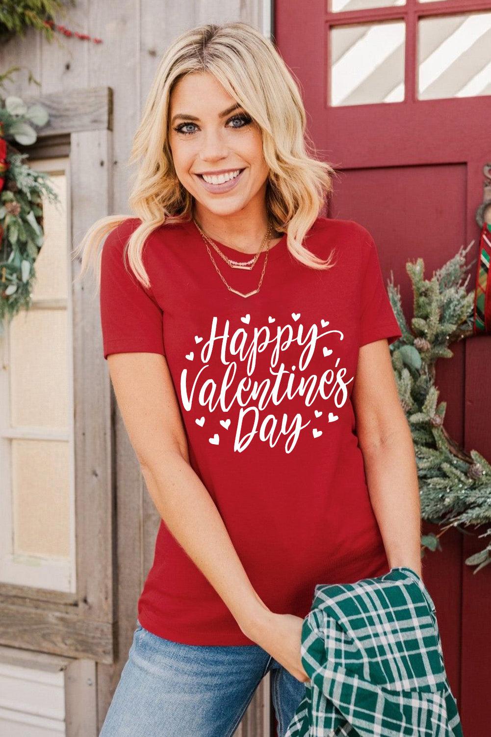 Merry Christmas Trees Graphic Print Short Sleeve T Shirt - L & M Kee, LLC