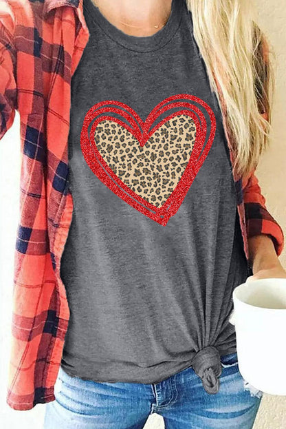 Sequin Heart Graphic Tee - L & M Kee, LLC