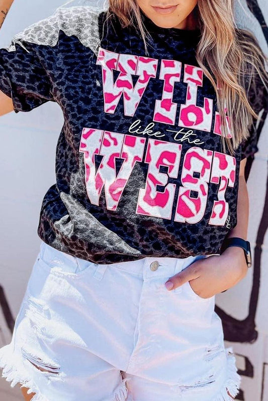 WILD like the WEST Leopard Tee - L & M Kee, LLC