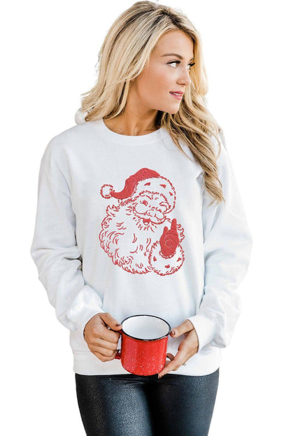 Father Christmas Embroidered Sweatshirt - L & M Kee, LLC