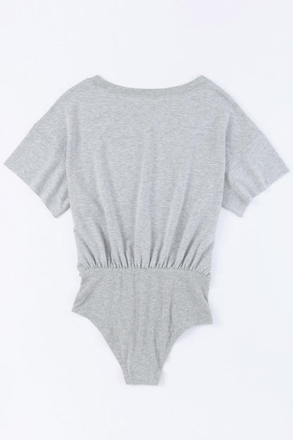 Drop Shoulder Sleeve Oversize Bodysuit - L & M Kee, LLC