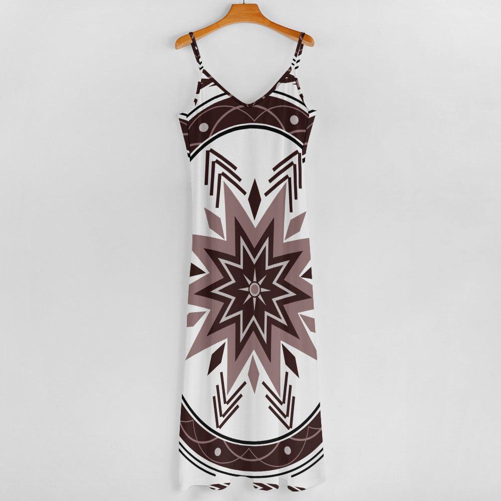 Boho Aztec Sun Sling Ankle Long Dress - L & M Kee, LLC