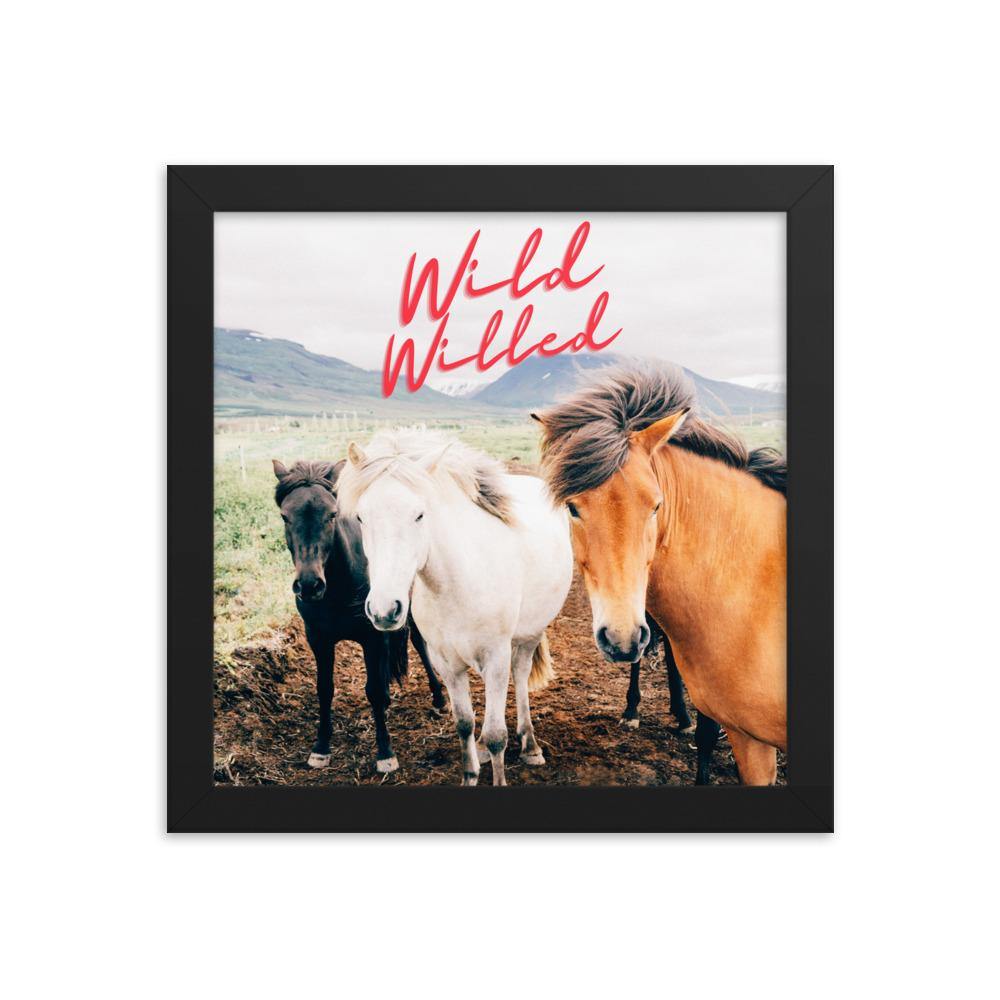 Wild Willed Horses Framed poster - L & M Kee, LLC
