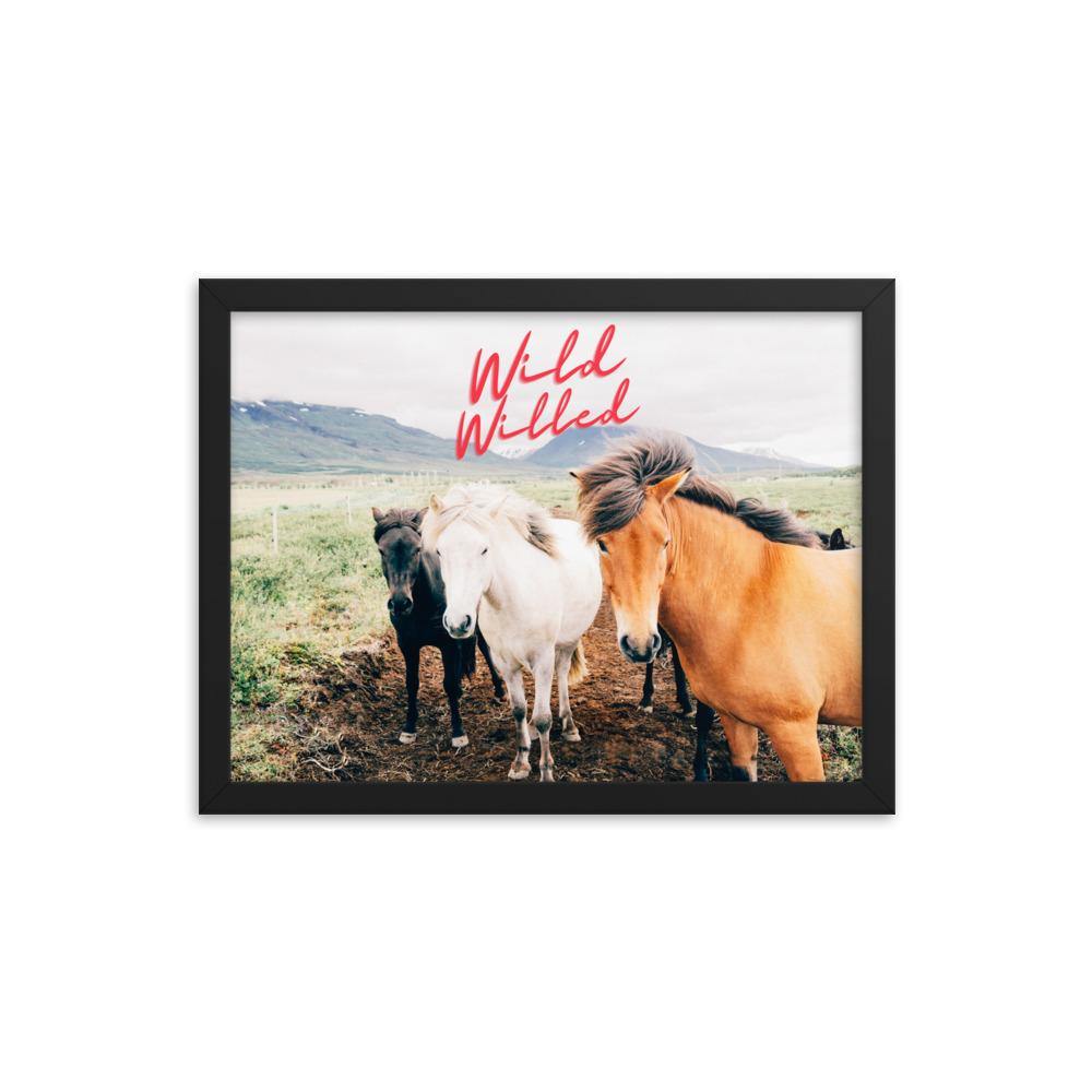 Wild Willed Horses Framed poster - L & M Kee, LLC