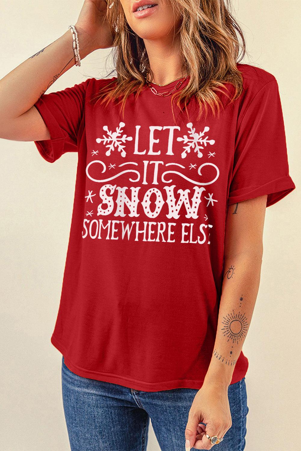 Merry Christmas Trees Graphic Print Short Sleeve T Shirt - L & M Kee, LLC