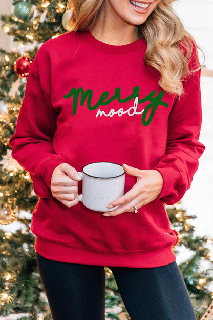 MERRY and BRIGHT Leopard Print Pullover Sweatshirt - L & M Kee, LLC