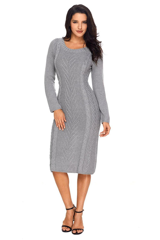 Womens Hand Knitted Sweater Dress - L & M Kee, LLC