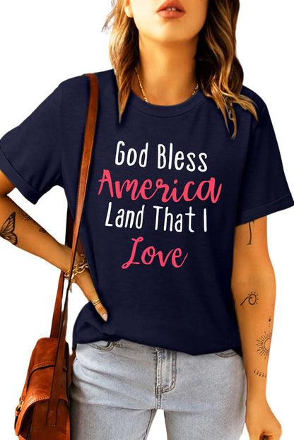 God Bless The USA Short Sleeve Graphic Tee
