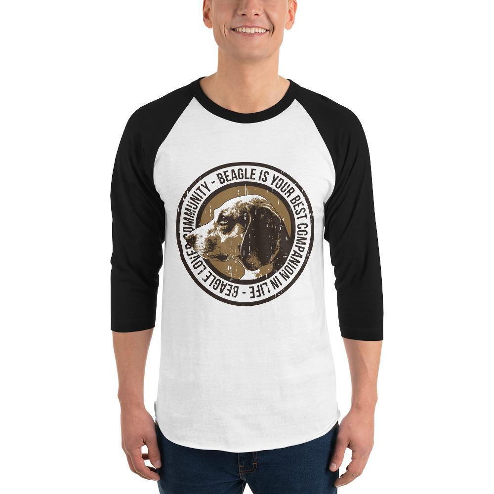 Beagle 3/4 sleeve raglan shirt - L & M Kee, LLC