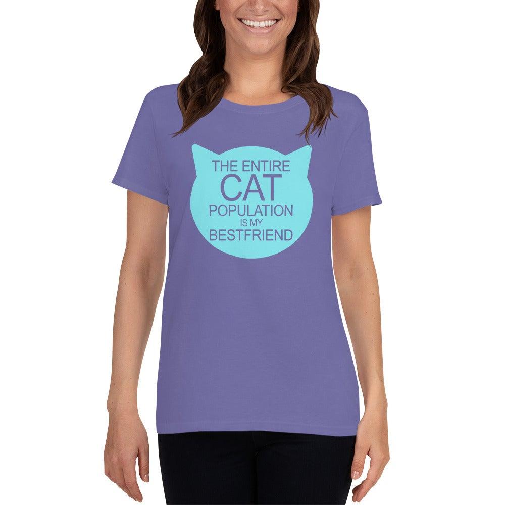 Cat Population Friend Women's short sleeve t-shirt - L & M Kee, LLC