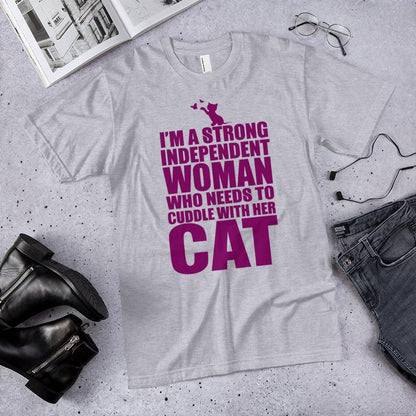 Independent With Cat T-Shirt - L & M Kee, LLC