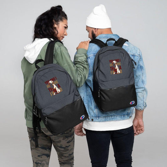 More Than A Friend Embroidered Champion Backpack - L & M Kee, LLC