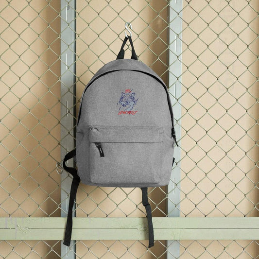 Lone Wolf Embroidered Backpack - L & M Kee, LLC