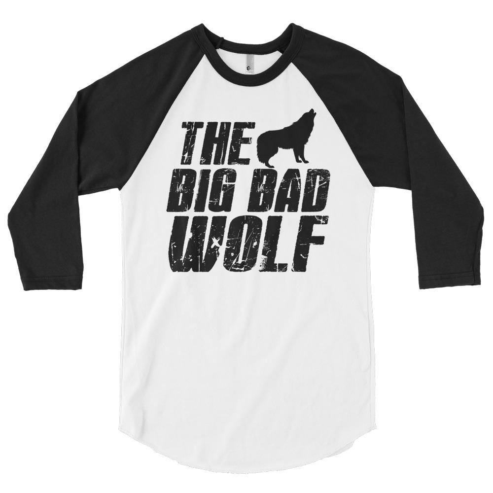 Big Bad Wolf 3/4 sleeve raglan shirt - L & M Kee, LLC