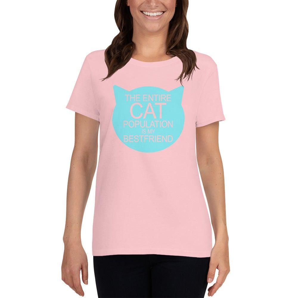 Cat Population Friend Women's short sleeve t-shirt - L & M Kee, LLC