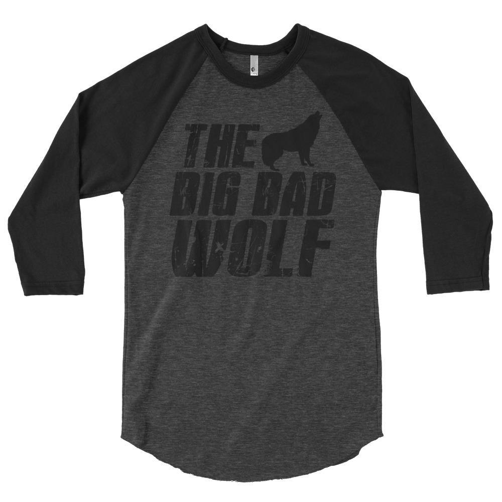 Big Bad Wolf 3/4 sleeve raglan shirt - L & M Kee, LLC