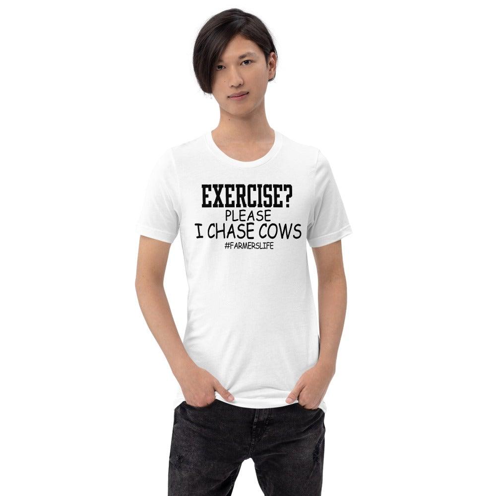 Exercise Chase Cows Short-Sleeve Unisex T-Shirt - L & M Kee, LLC