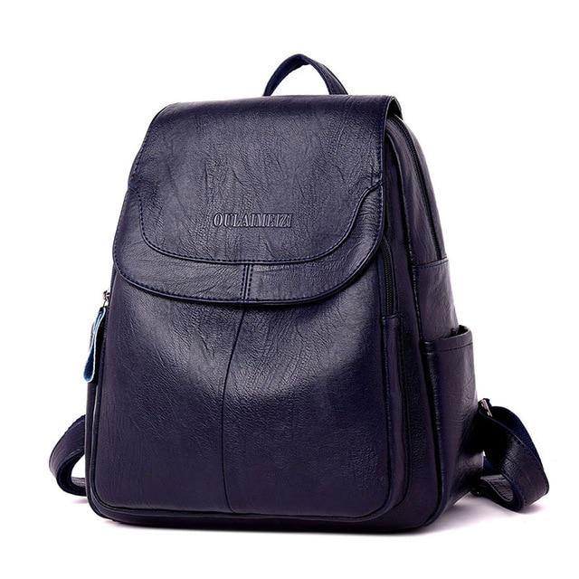 Women PU Leather Fashion Backpack - L & M Kee, LLC
