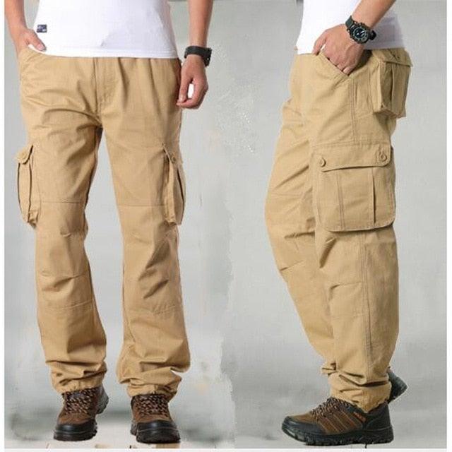 Men's Cargo Pants Multi Pockets Military Tactical Pants - L & M Kee, LLC