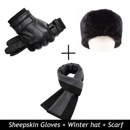 BISON DENIM Men Genuine Sheepskin Leather Gloves - L & M Kee, LLC