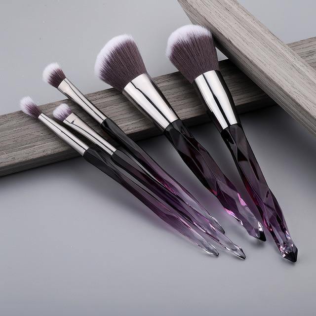 Crystal Colors Makeup Brushes 10 Pcs Set - L & M Kee, LLC
