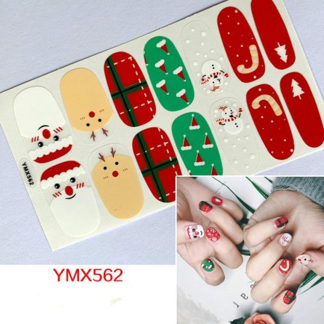 14Tips/Sheet Holiday Festive Nail Art Stickers-L & M Kee, LLC