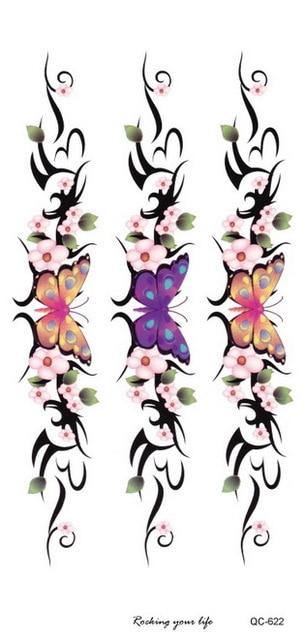 Butterfly Flower Girls Temporary Tattoo - L & M Kee, LLC