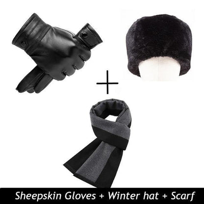 BISON DENIM Men Genuine Sheepskin Leather Gloves - L & M Kee, LLC