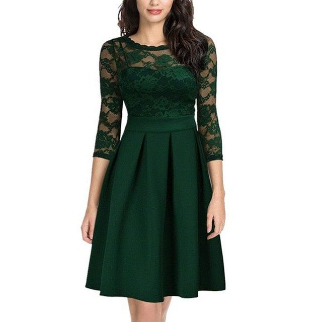 Elegance Summer Lace Chiffon Dress – L & M Kee, LLC