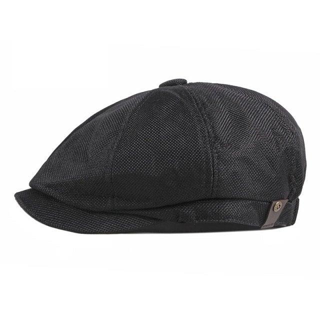 Womens | Mens | Herringbone Solid Flat Berets Cap Hat - L & M Kee, LLC