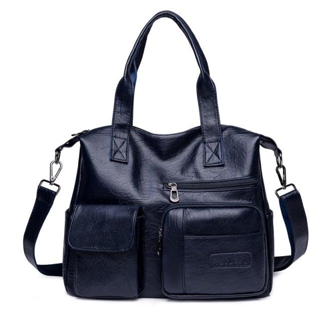 Vintage Casual Style Big Shoulder Bag - L & M Kee, LLC