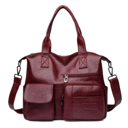 Vintage Casual Style Big Shoulder Bag - L & M Kee, LLC