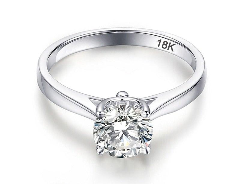 Natural 8mm Zirconia 925 Sterling Silver Engagement Ring - L & M Kee, LLC