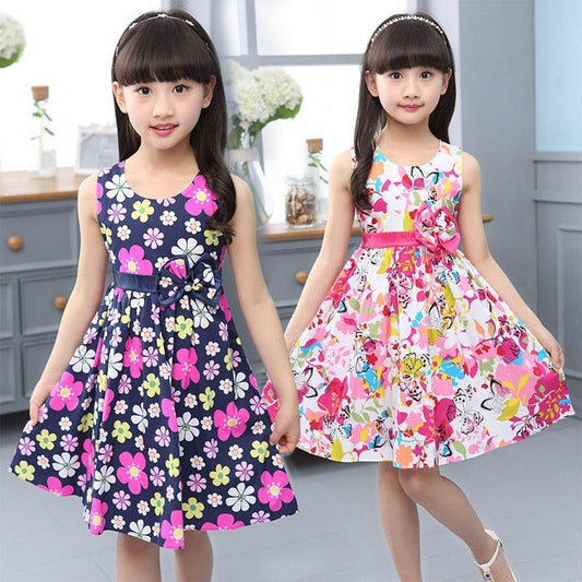 Rosy Flower Print Dress - L & M Kee, LLC