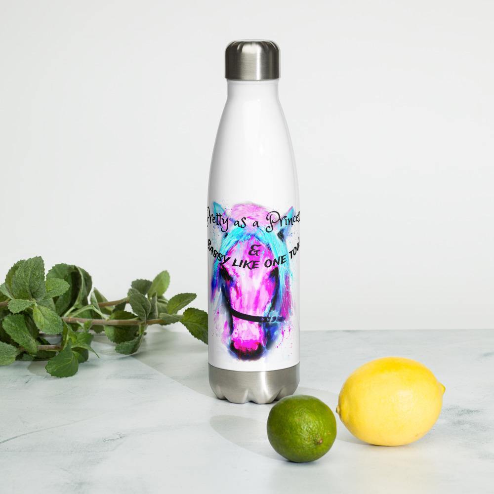 Pretty as a Princess and Sassy too Stainless Steel Water Bottle - L & M Kee, LLC