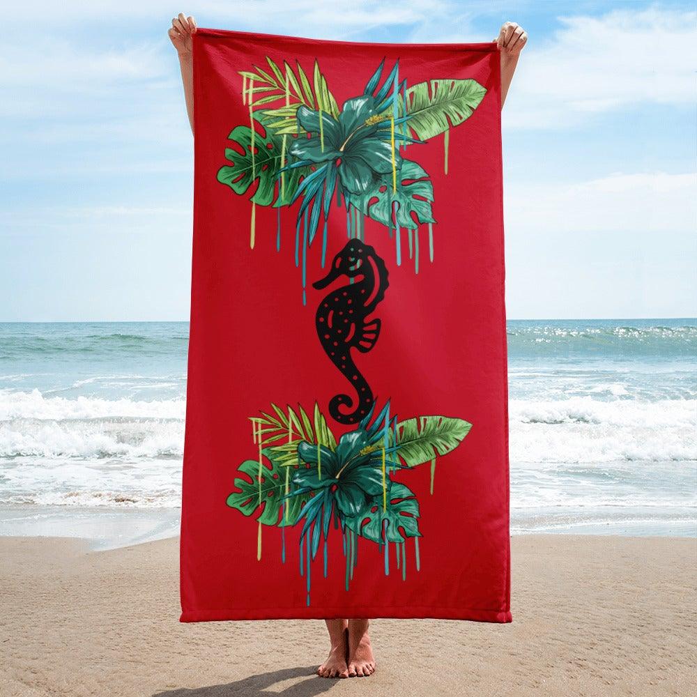 Seahorse Beach Towel - L & M Kee, LLC