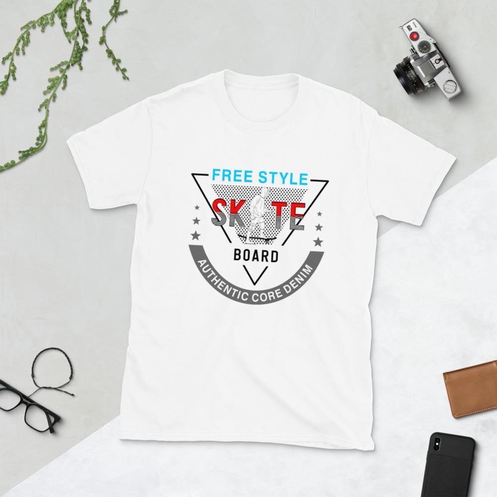 Free Style Skate Short-Sleeve Unisex T-Shirt - L & M Kee, LLC