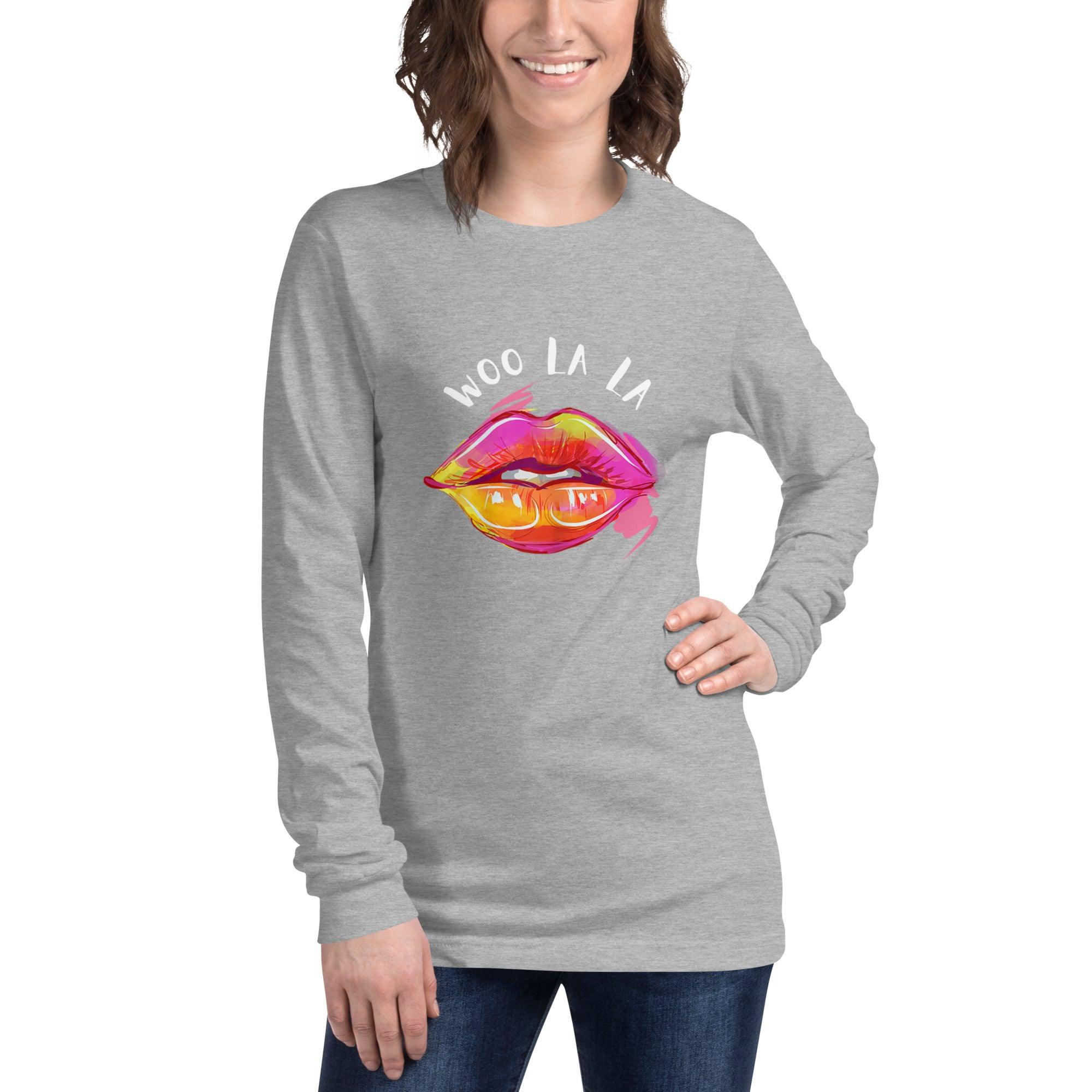 Woo La La Lips Unisex Long Sleeve Tee - L & M Kee, LLC