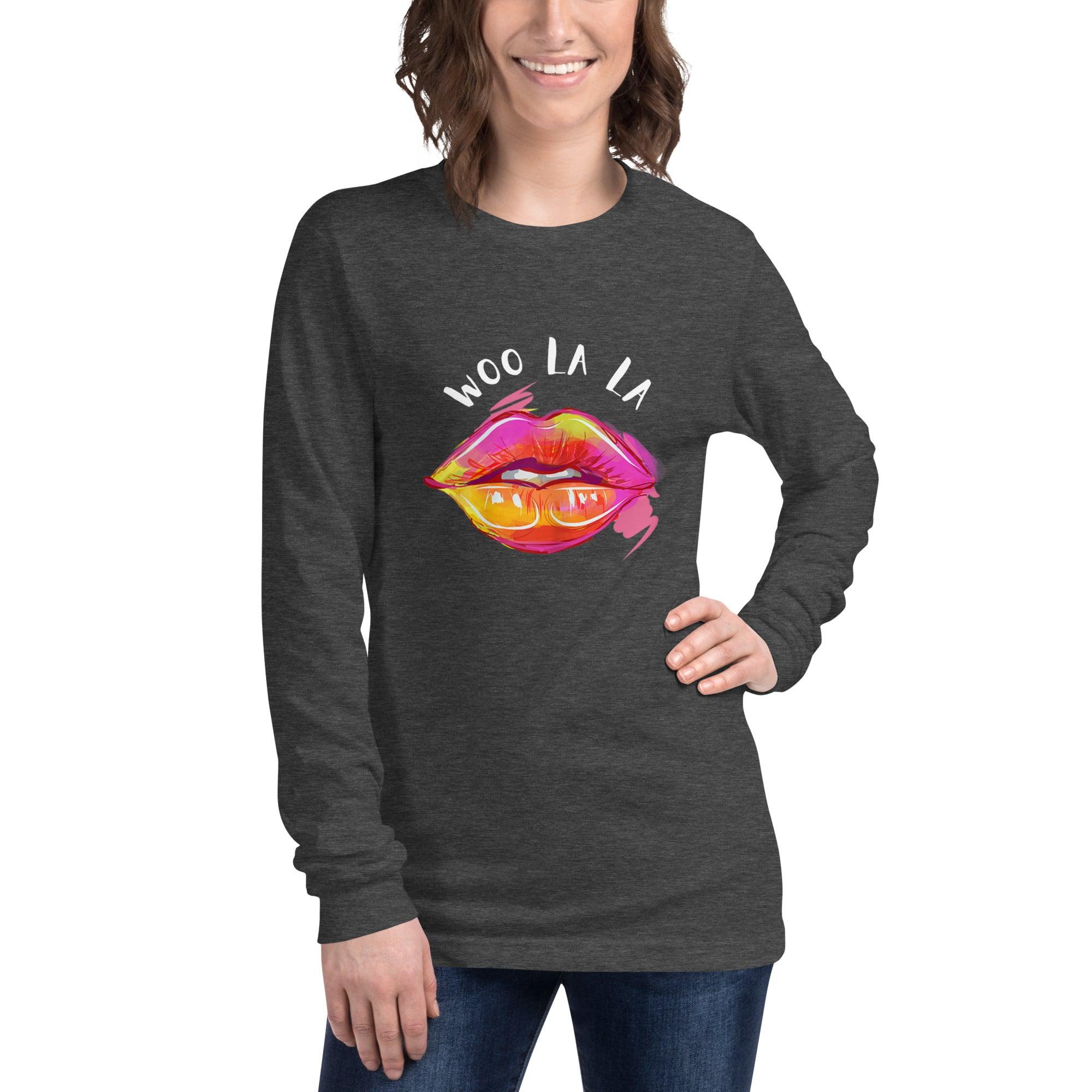 Woo La La Lips Unisex Long Sleeve Tee - L & M Kee, LLC