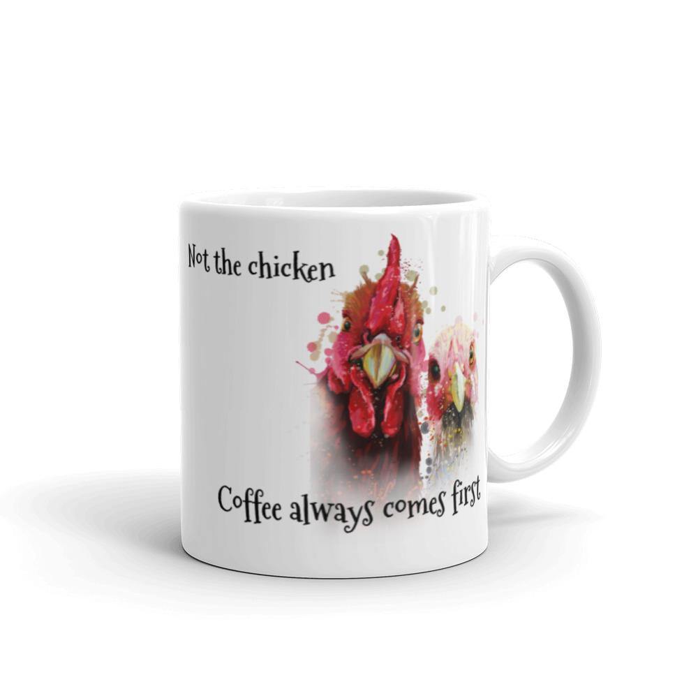 Not the Chicken White glossy mug - L & M Kee, LLC