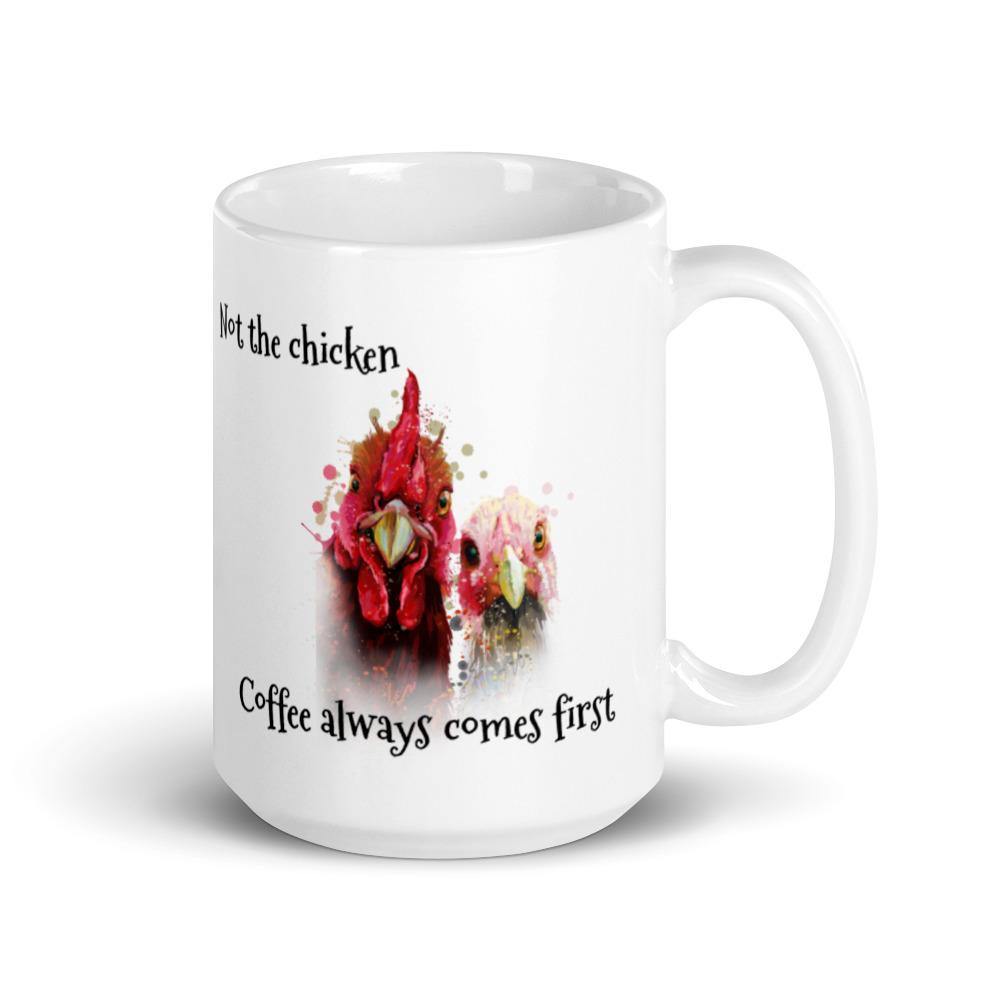 Not the Chicken White glossy mug - L & M Kee, LLC