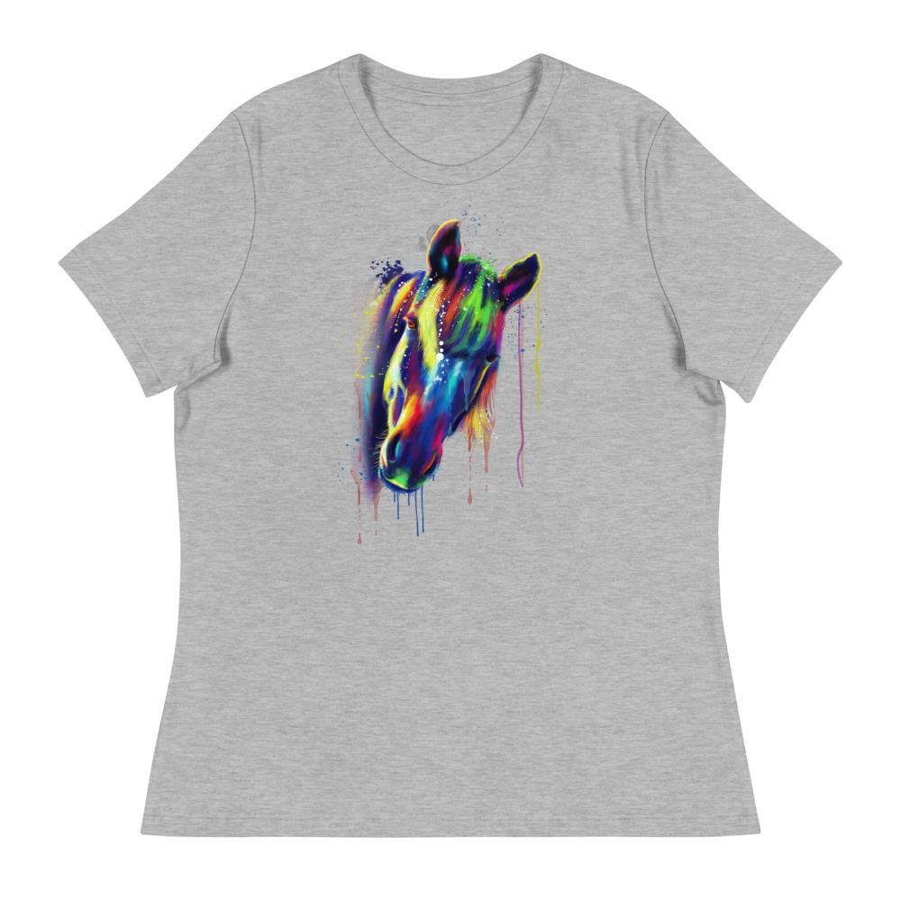 Colorful Horse Women's Relaxed T-Shirt - L & M Kee, LLC