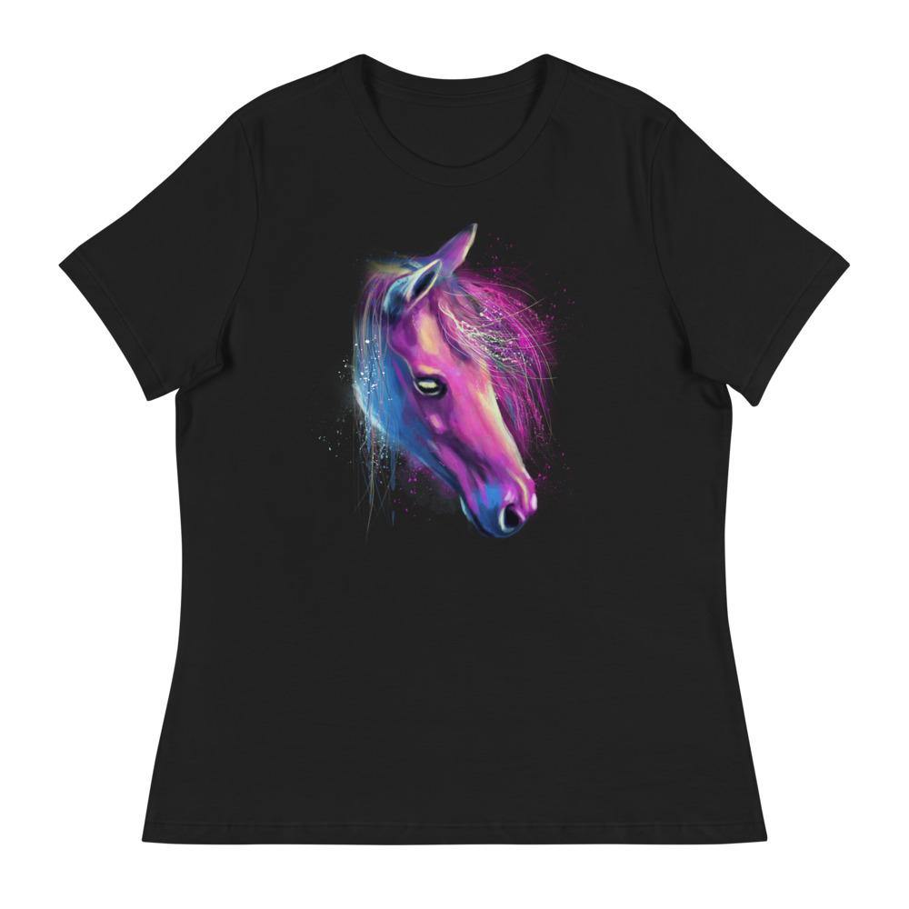 Pretty Pink Horse Head Women's Relaxed T-Shirt - L & M Kee, LLC