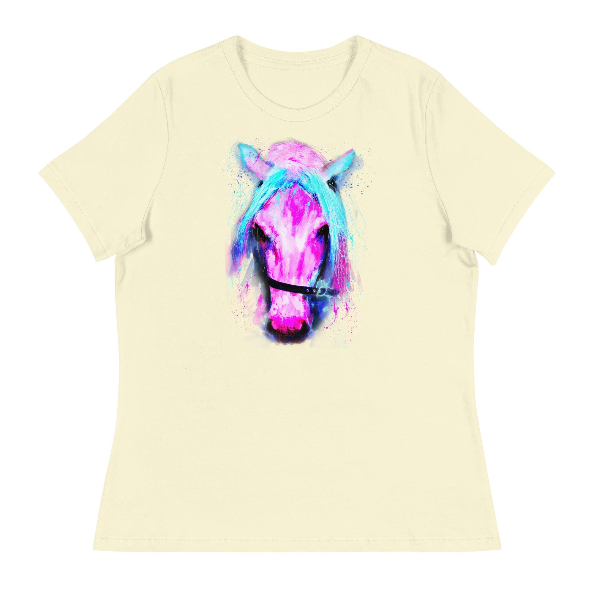 Pretty Pink Pony Relaxed T-Shirt - L & M Kee, LLC