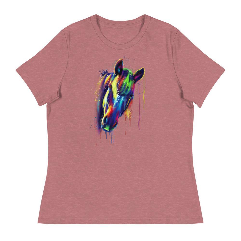 Colorful Horse Women's Relaxed T-Shirt - L & M Kee, LLC