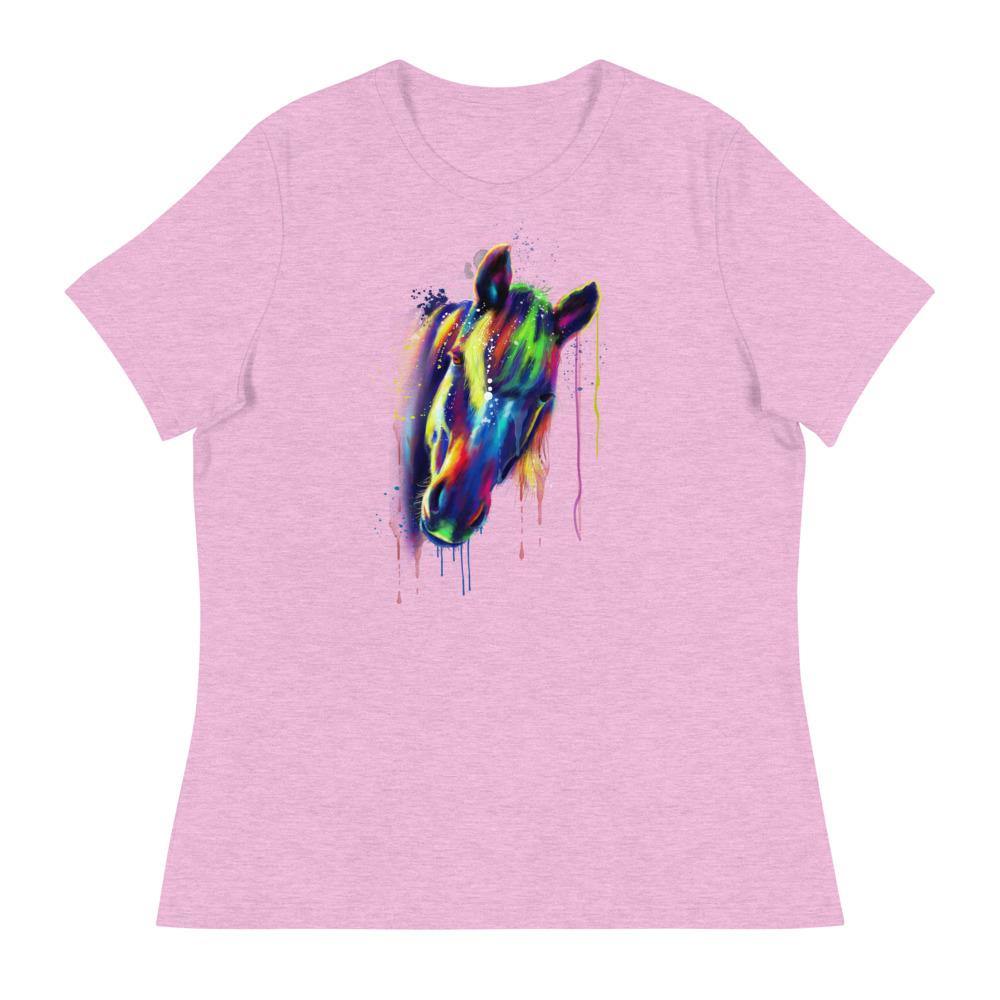 Colorful Horse Women's Relaxed T-Shirt - L & M Kee, LLC